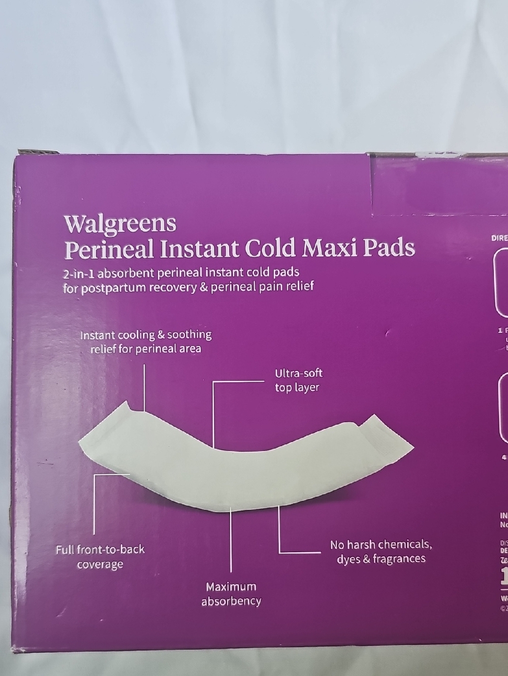 Walgreens Perineal Instant Cold Maxi Pads (postpartum), 5.5 X 14.75 in (5 ct)